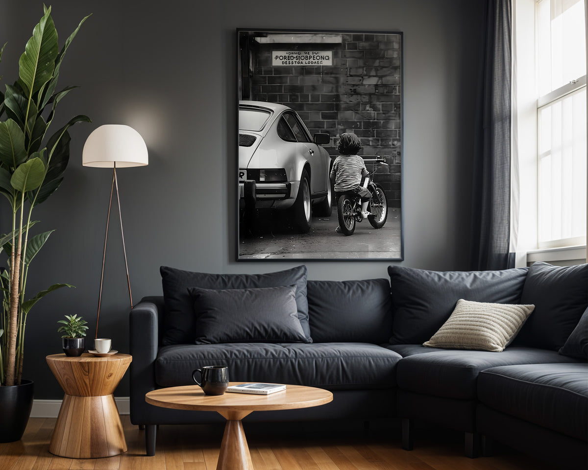 Ride Your Own Road motivational wall art – alternate room view