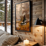Sole in the Wild wall art in cabin interior