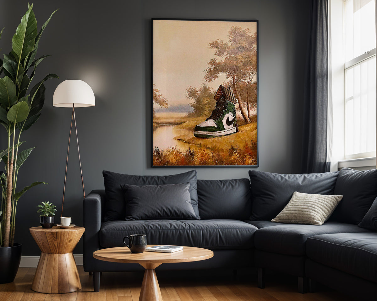 Sole in the Wild wall art in modern living room