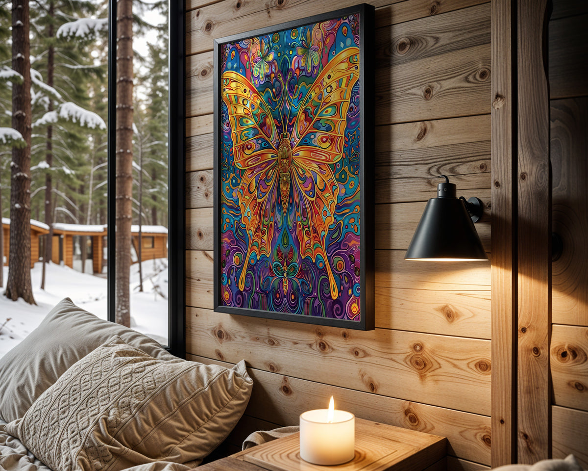 Spectrum Roots psychedelic wall art – cabin room view
