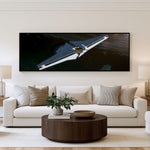 Starlight Interceptor Panoramic Wall Art shown in a living room