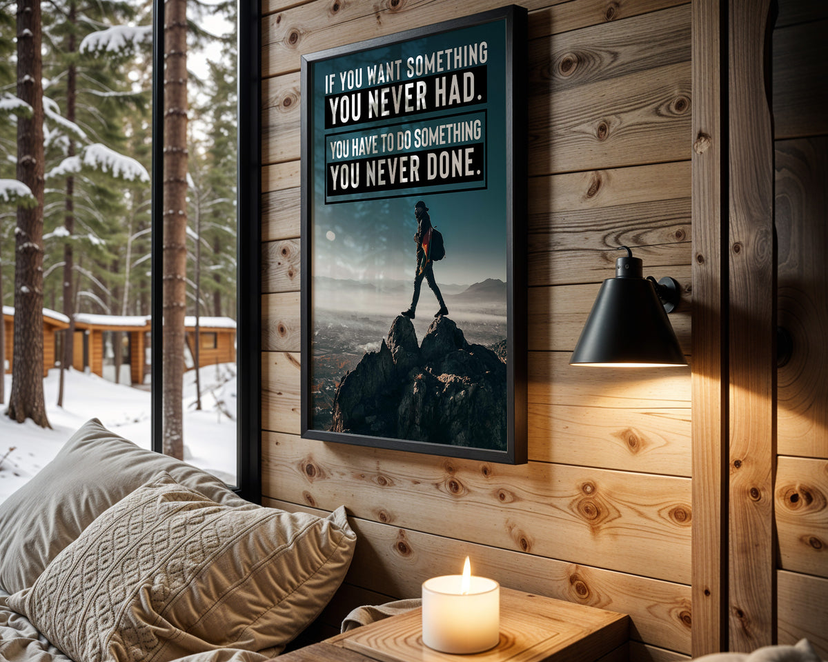 Start Something New motivational wall art – main room view