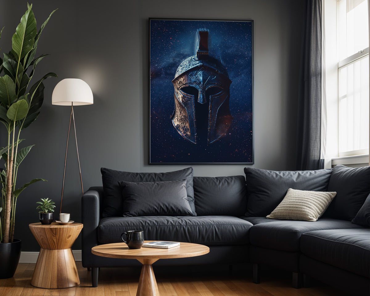 Strategy and Strength motivational wall art – alternate room view