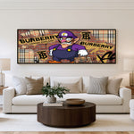 Wario Burberry Street Panoramic Wall Art shown in a living room