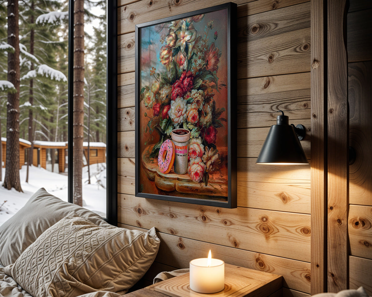 Sugar Bloom wall art in cabin interior