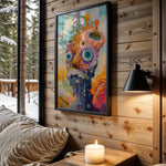 Sugar Rush Rebel psychedelic wall art – cabin room view
