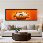 Garfield Sunny Smile Panoramic Wall Art shown in a living room