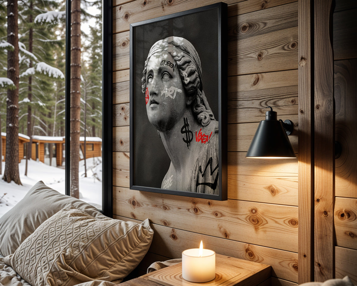 Tagged Muse wall art in cabin interior