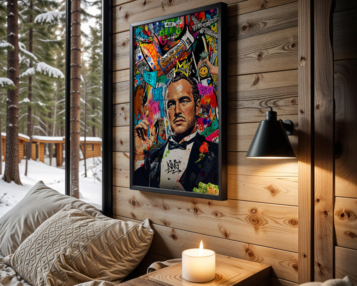 The Don wall art in cabin interior