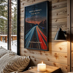 The Long Road to Success motivational wall art – main room view
