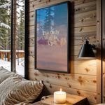 The Only Way Is Up motivational wall art – main room view