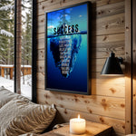 The Success Iceberg motivational wall art – main room view