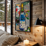The World Is Yours wall art in cabin interior