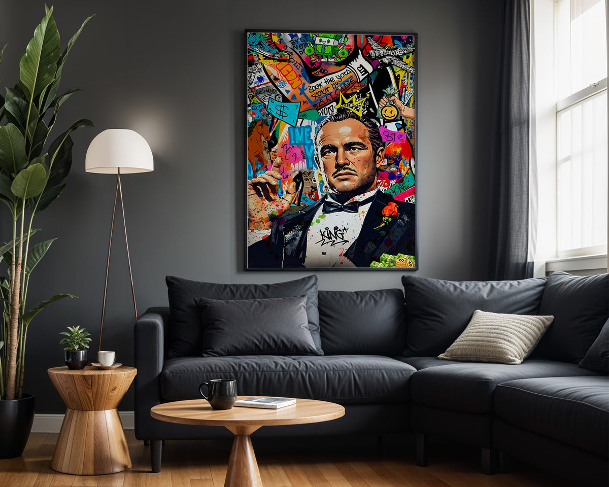The Don wall art in modern living room