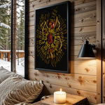 Golden Sacred Bloom wall art – main view