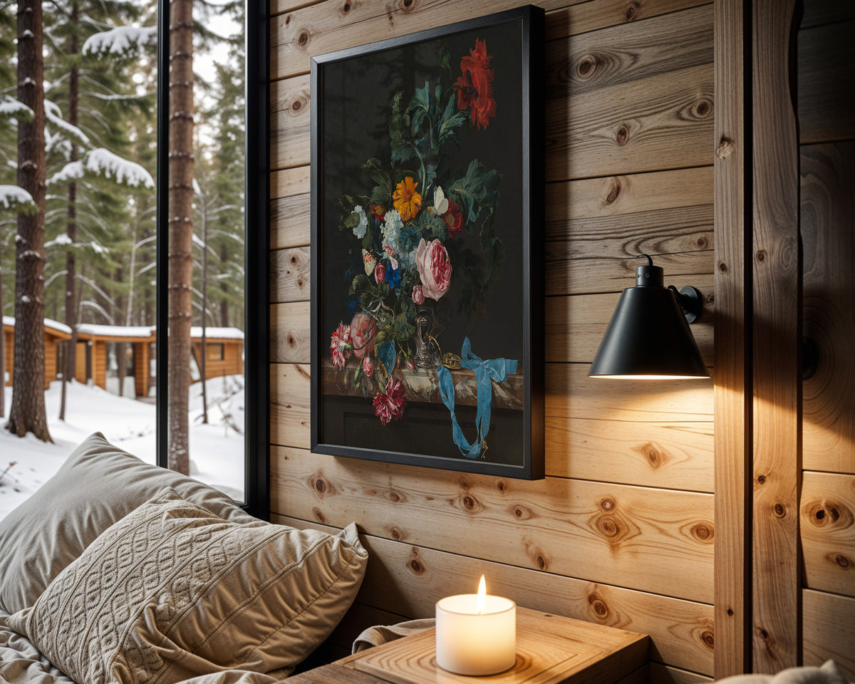 Midnight Ribbon Bouquet wall art – main view