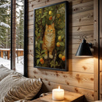 Citrus Garden Cat wall art – main view