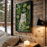 White Cat Garden wall art – main view
