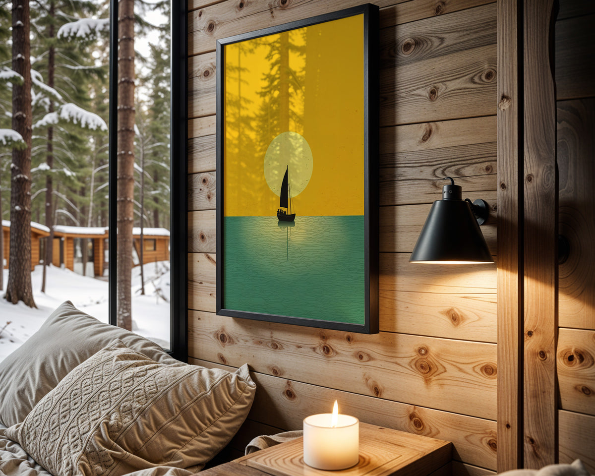 Golden Moon Sail wall art – main view