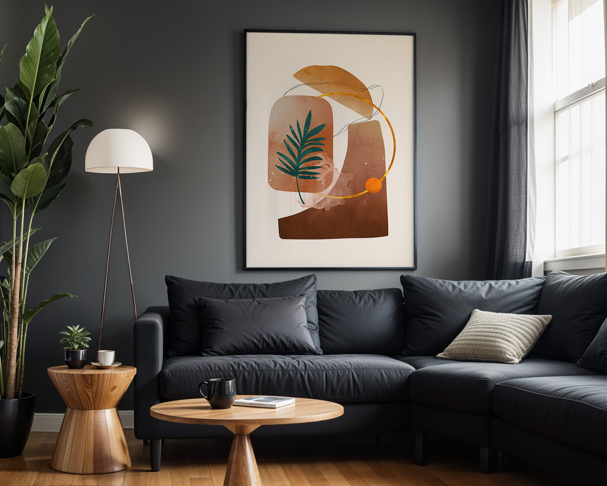 Botanical Balance IV wall art – framed room view