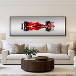 Velocity Panoramic Formula 1 Wall Art shown in a living room