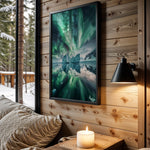 Violet Reflection aurora wall art – main room view