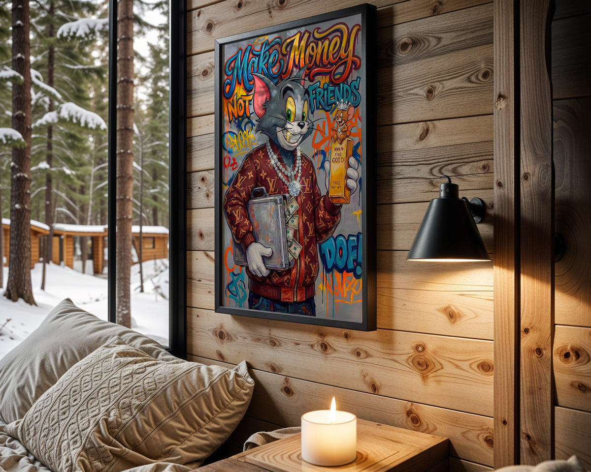 Tom Make Money Not Friends wall art – main view