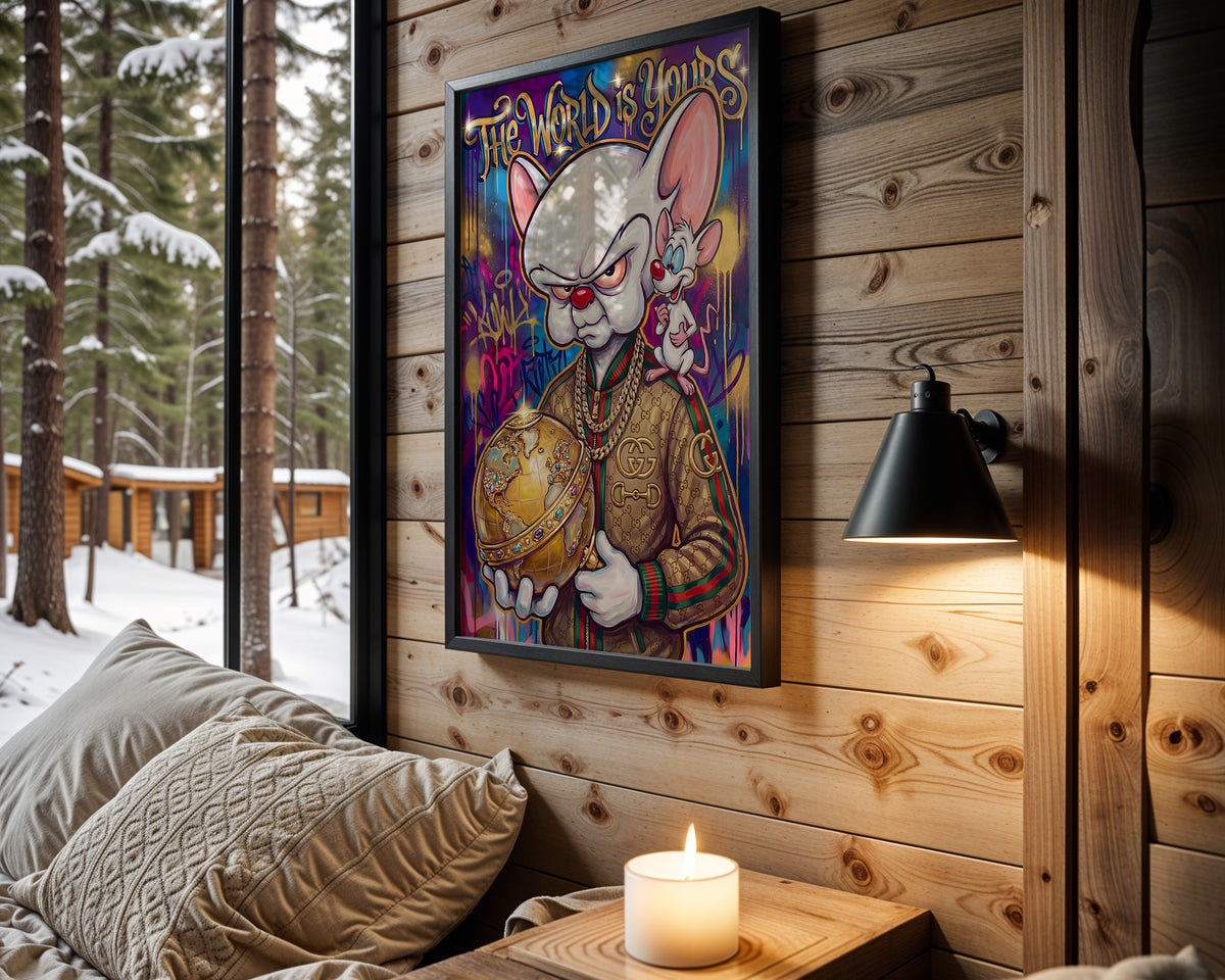 Pinky & Brain World Is Yours wall art – main view