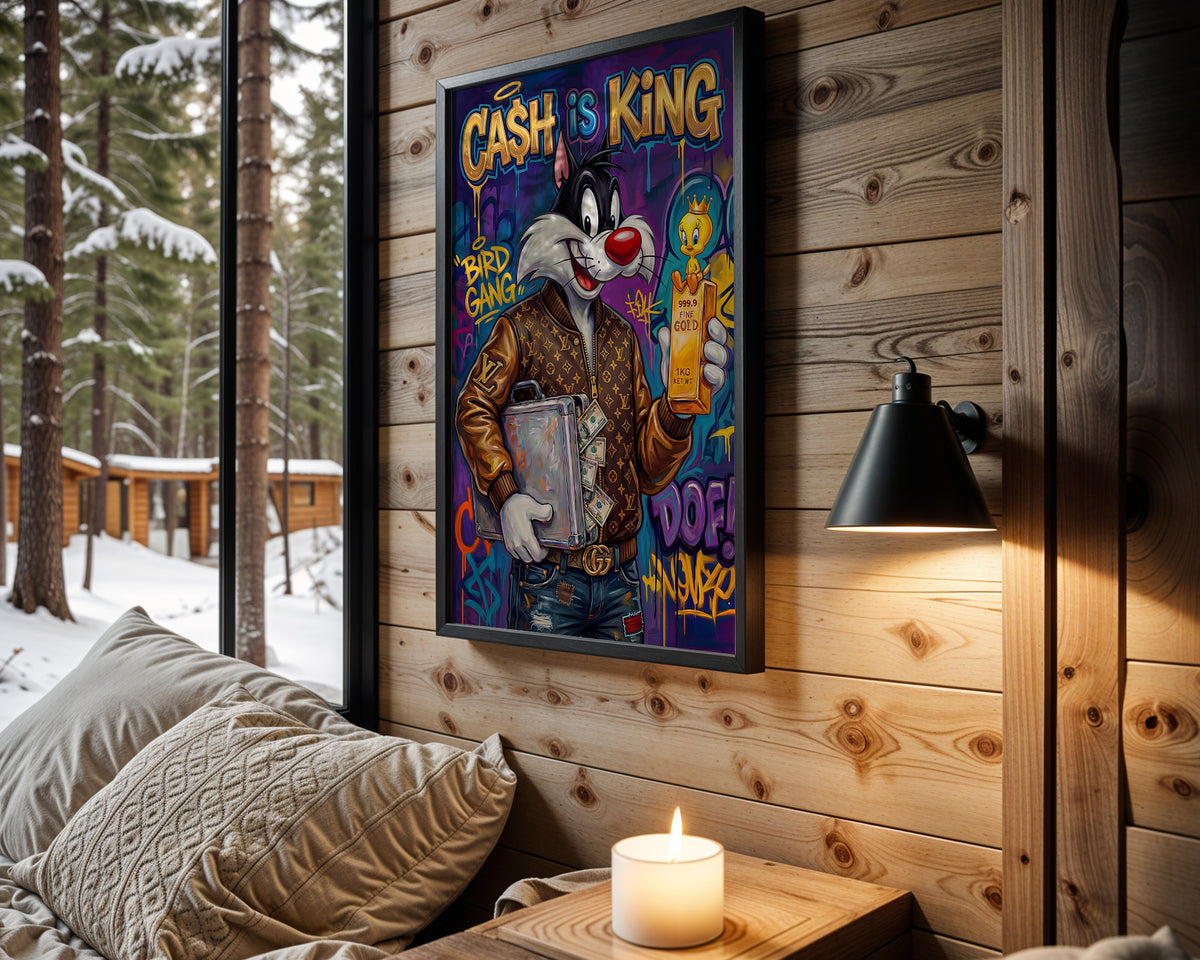 Sylvester Cash Is King wall art – main view