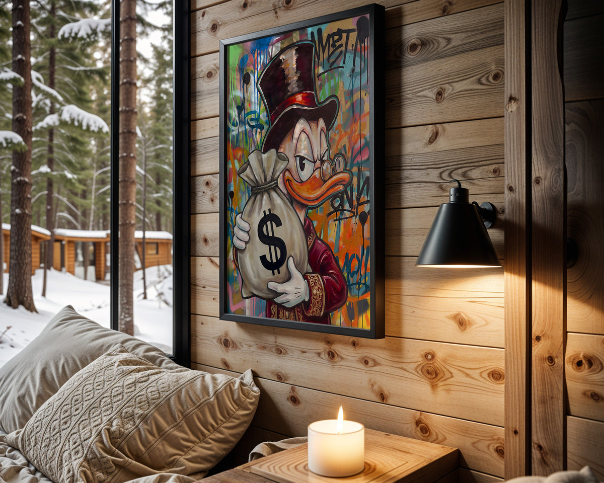 Scrooge Graffiti Money Bag wall art – main view