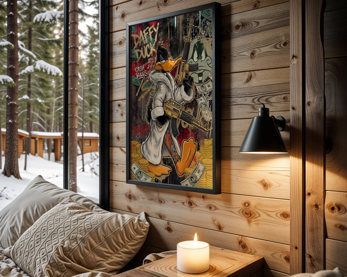 Daffy Cash Rules wall art – main view