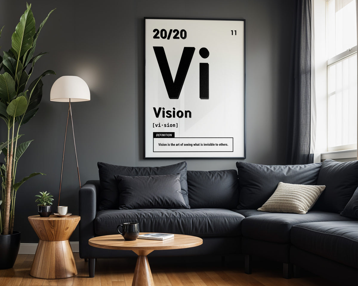 Vision Element motivational wall art – alternate room view